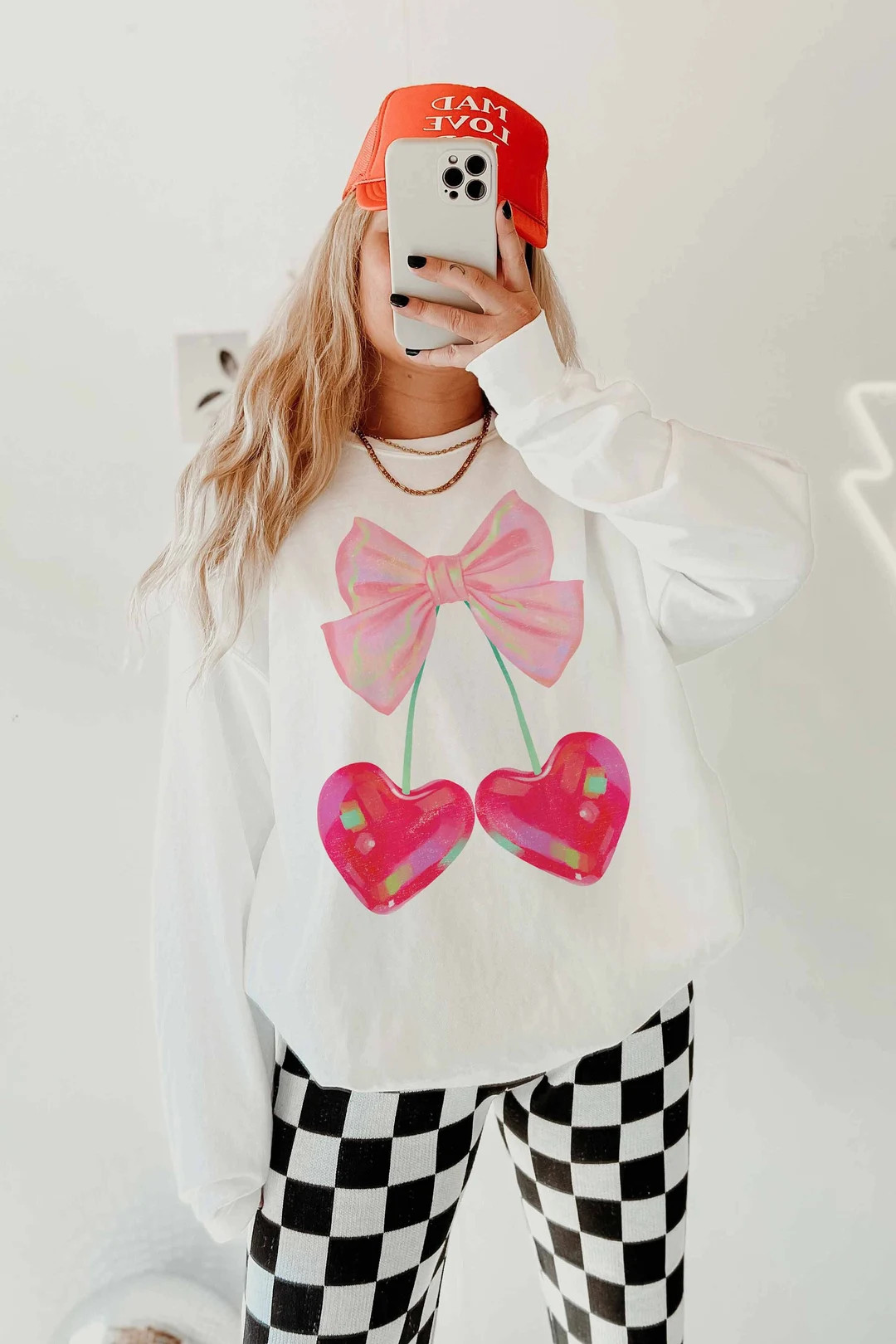 Cherry Sweatshirt Valentines Sweatshirt Lover Era Valentine Sweatshirt for Women Valentines Day S... | Etsy (US)