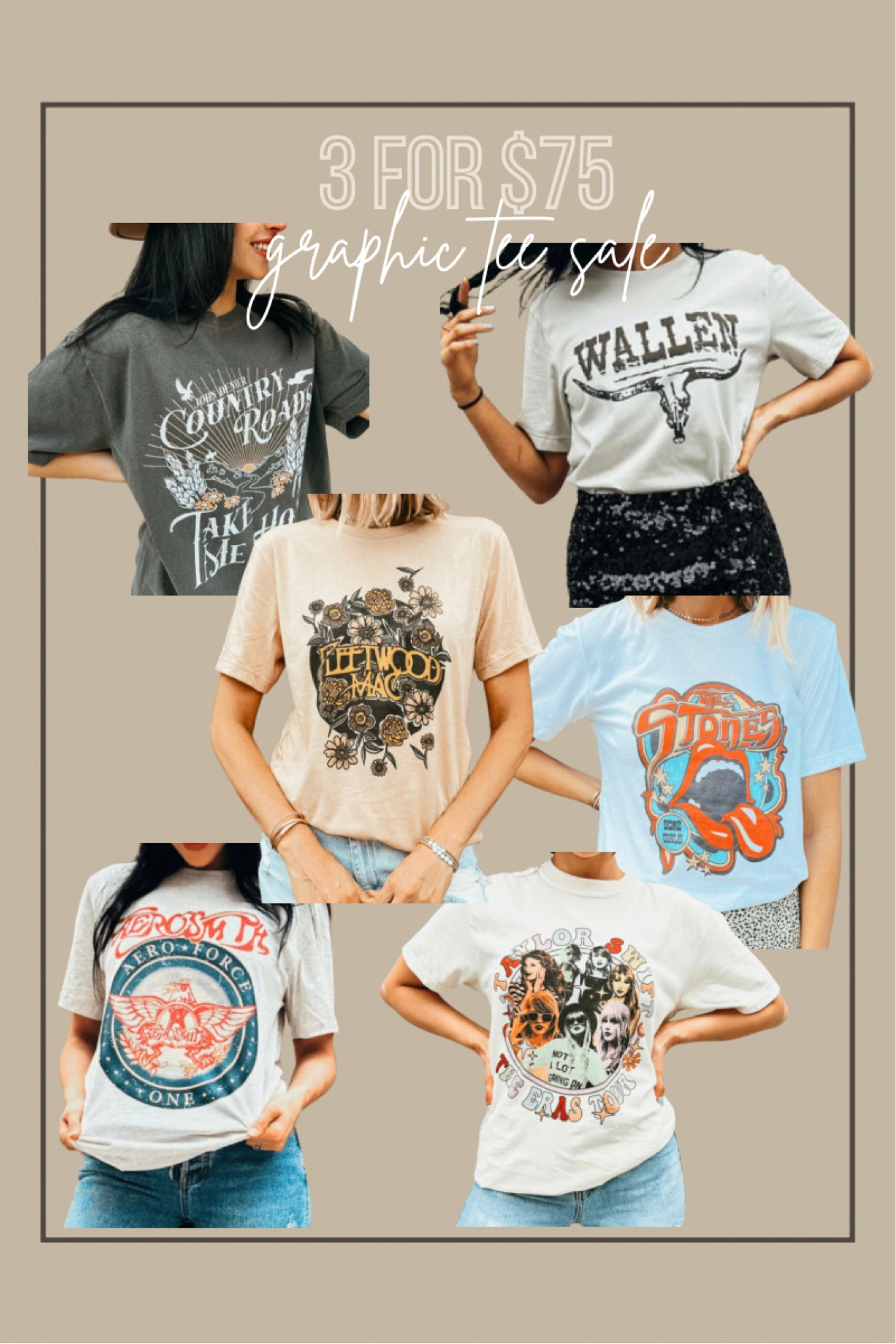 3 graphic tee’s for $75
Use code: 3TEES


#LTKsalealert #LTKstyletip #LTKSeasonal