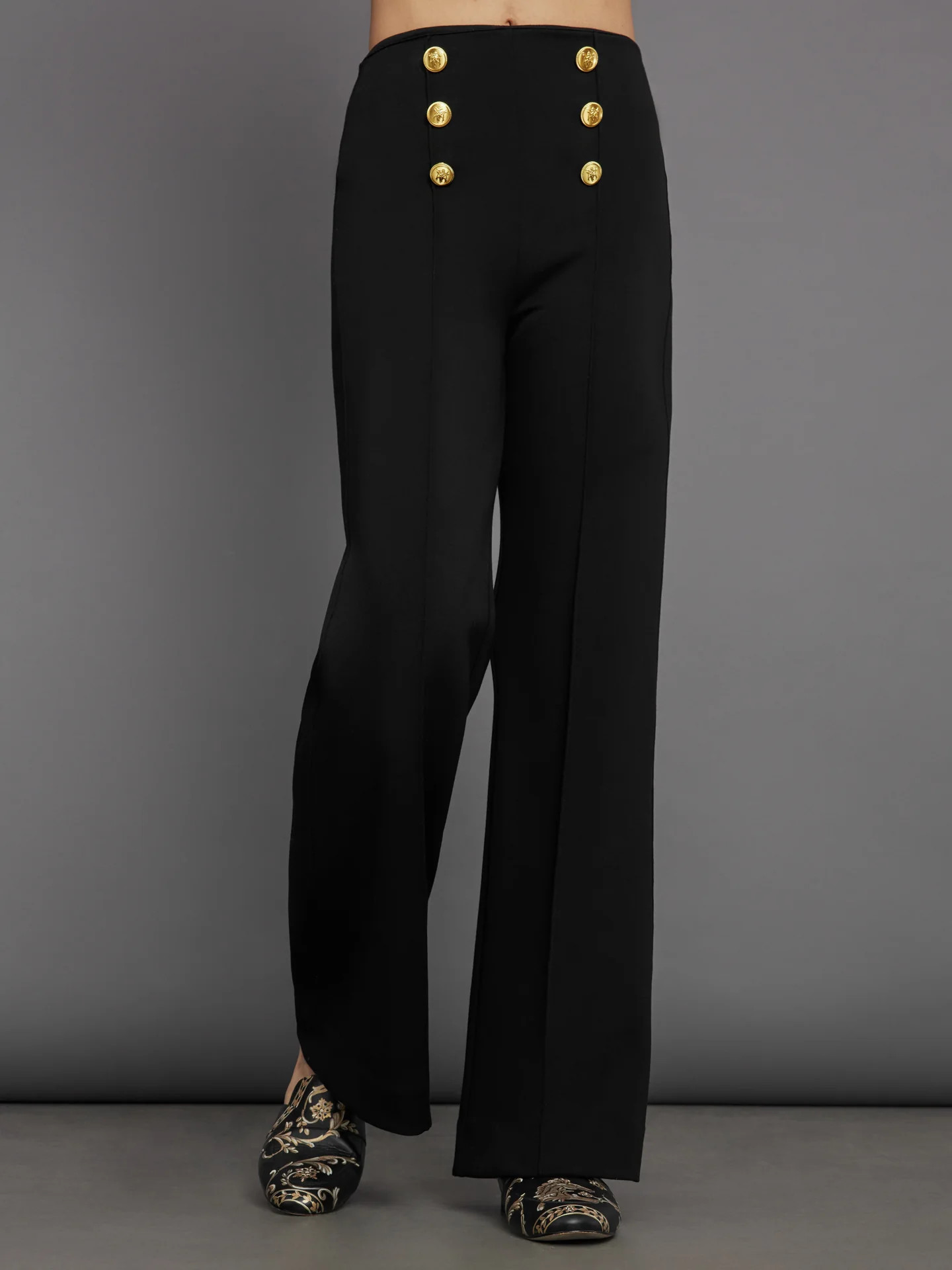 Pull On Sailor Pant - Black | Carbon38