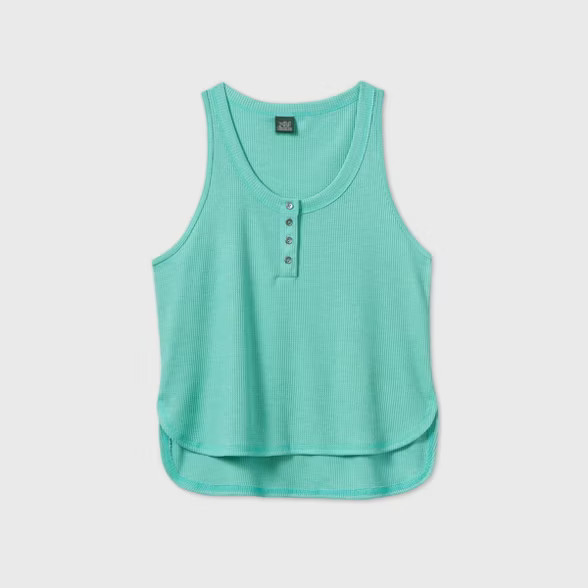Women's Button-Front Thermal Tank Top - Wild Fable™ | Target