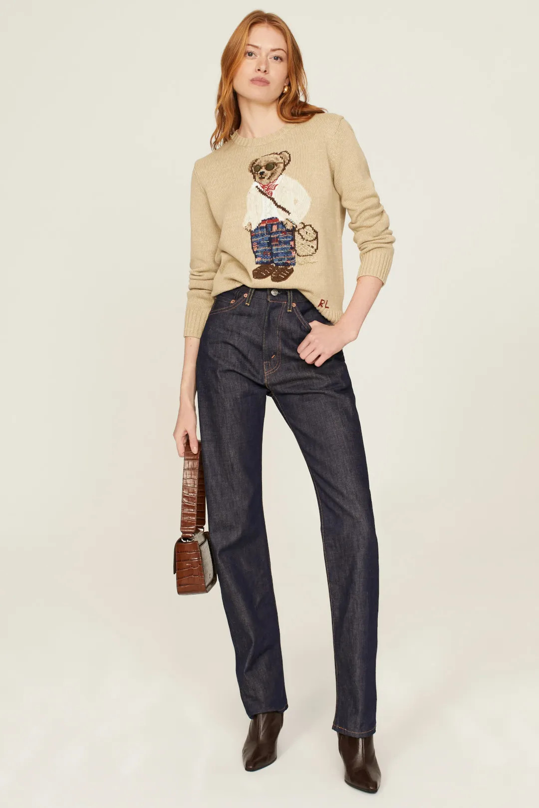 Madras Bear Sweater | Rent the Runway