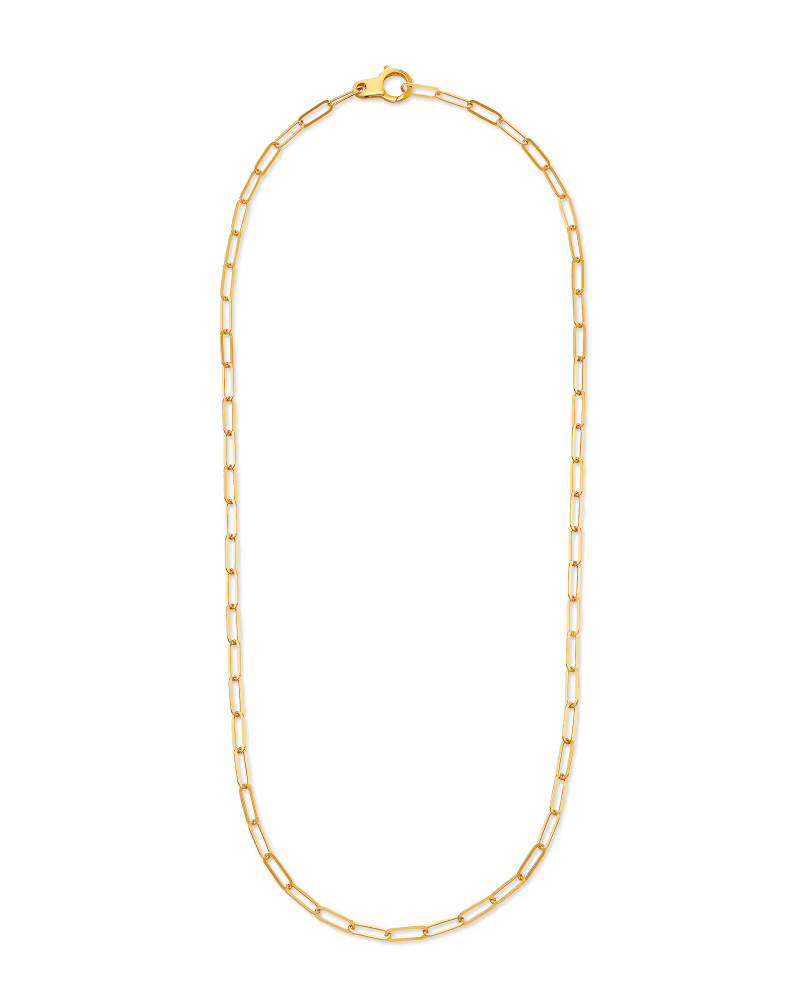 Large Paperclip Chain Necklace in 18k Gold Vermeil | Kendra Scott