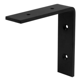 6 in. Black L Steel Shelf Bracket | The Home Depot