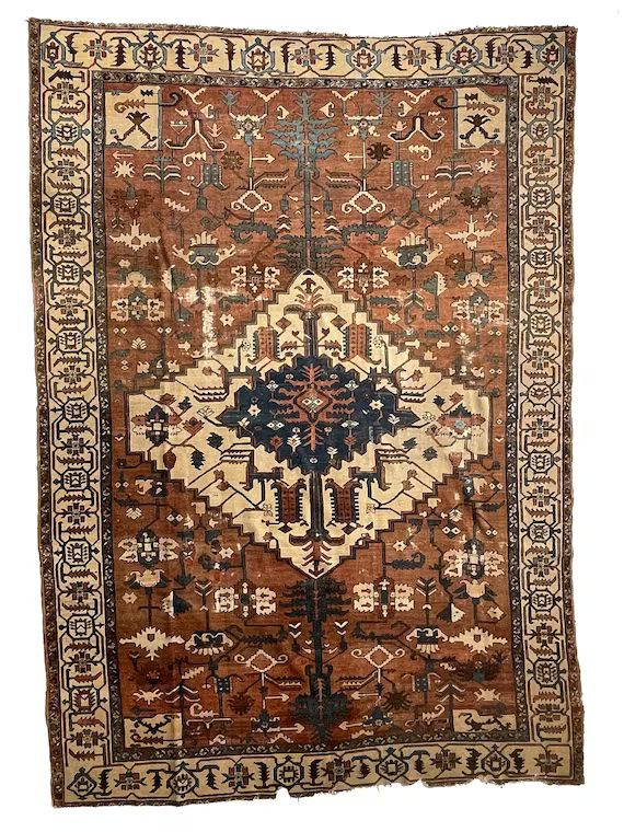 HISTORICAL Antique Rug  Artistic Beauty With Deep Copper - Etsy | Etsy (US)