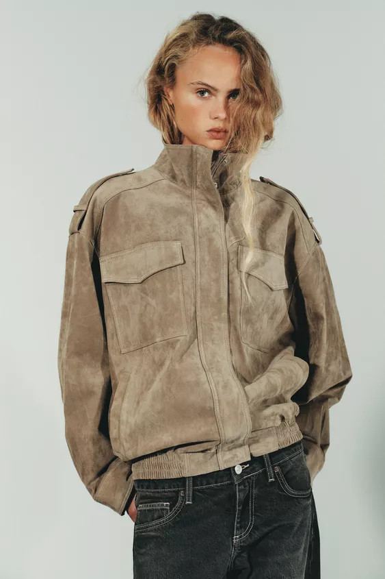 SUEDE LEATHER JACKET | Zara UK