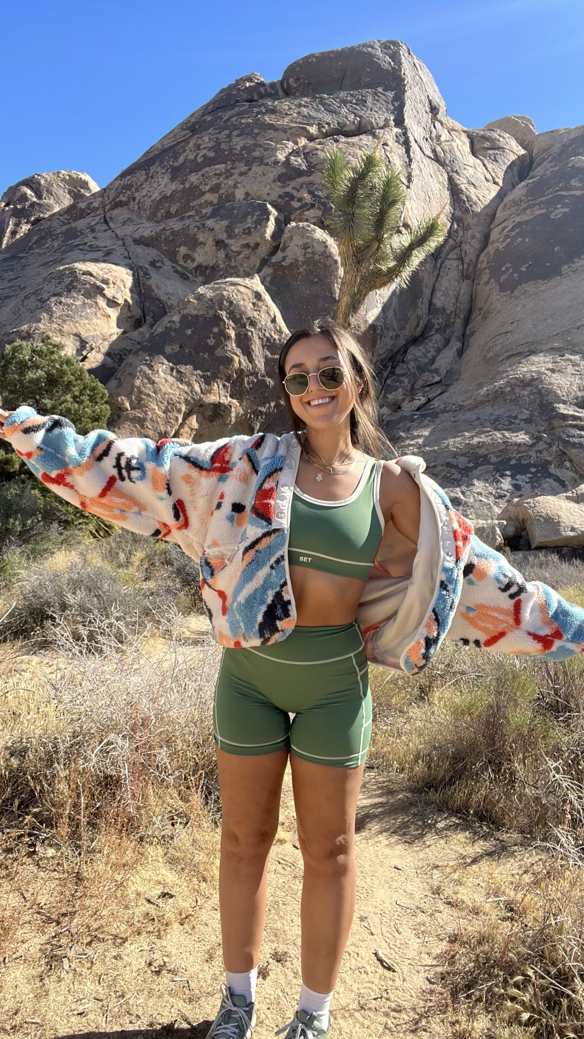 had so much fun visiting Joshua tree before the half marathon, and had so much fun styling color and patterns in the desert! 

set active was limited edition so linking similar 🫶🏻

#LTKstyletip #LTKMostLoved #LTKfitness