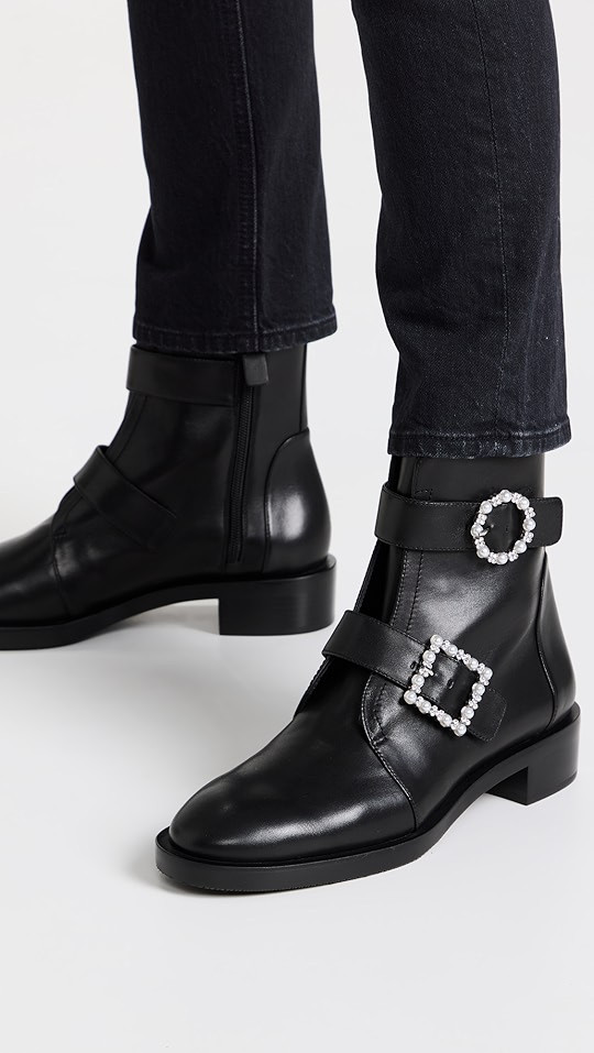 Ryder Pearl Geo Buckle Booties | Shopbop