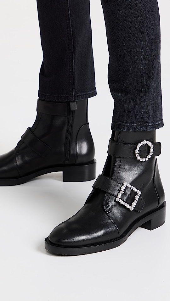 Ryder Pearl Geo Buckle Booties | Shopbop