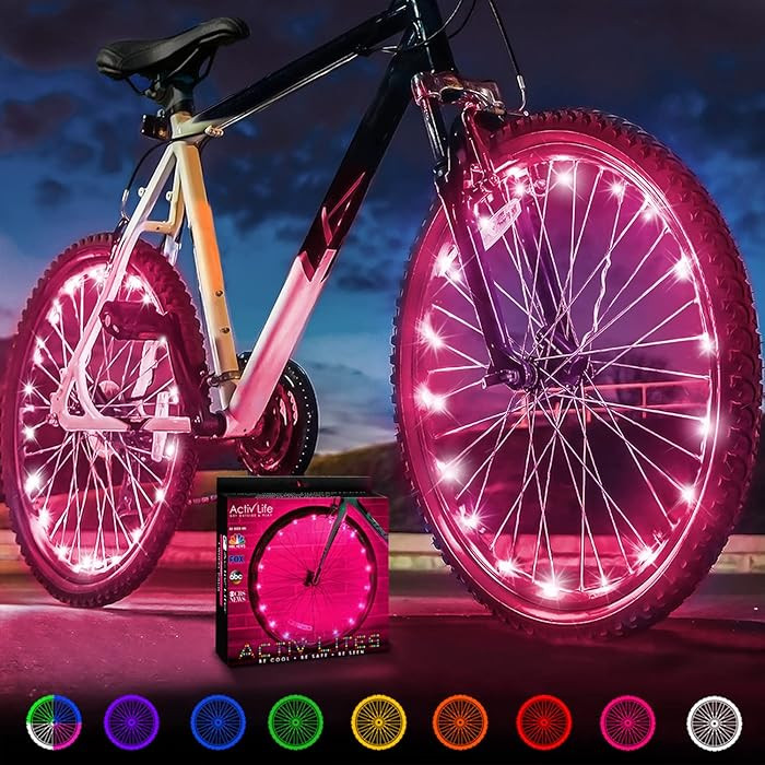 Activ Life 2-Tire Pack LED Bike Wheel Lights with Batteries Included, Get 100% Brighter and Visib... | Amazon (US)