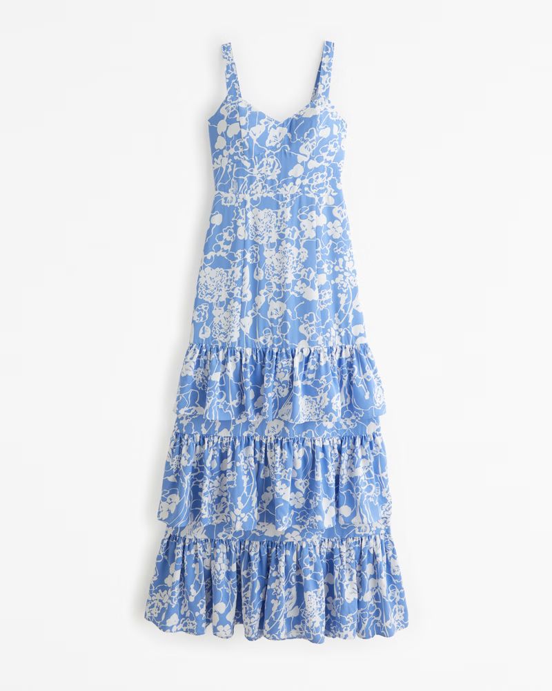 Women's Drama Ruffle Tiered Gown | Women's New Arrivals | Abercrombie.com | Abercrombie & Fitch (US)
