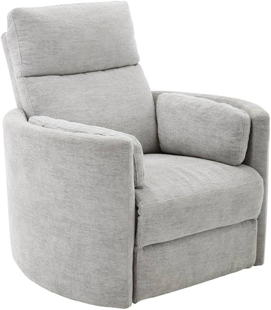 Pemberly Row Fabric Recliner Chair, Electric in Mineral White (40" H x 40" W x 37" D) for Living ... | Amazon (US)