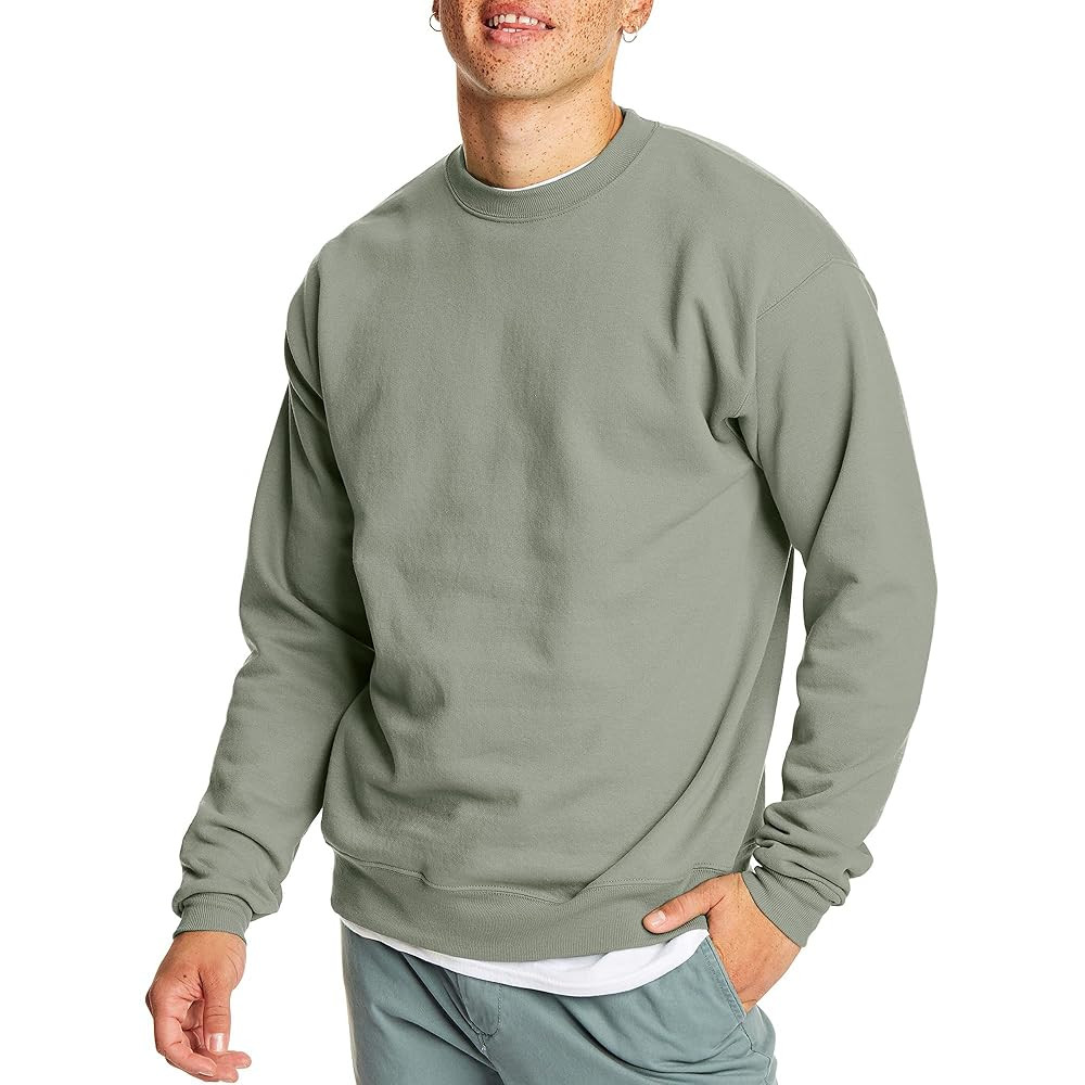 Hanes Men's EcoSmart Fleece, Pullover Crewneck Sweatshirt, 1 or 2 Pack | Amazon (US)