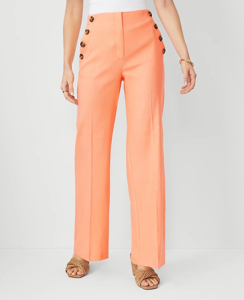 The Straight Sailor Pant in Linen Blend | Ann Taylor (US)