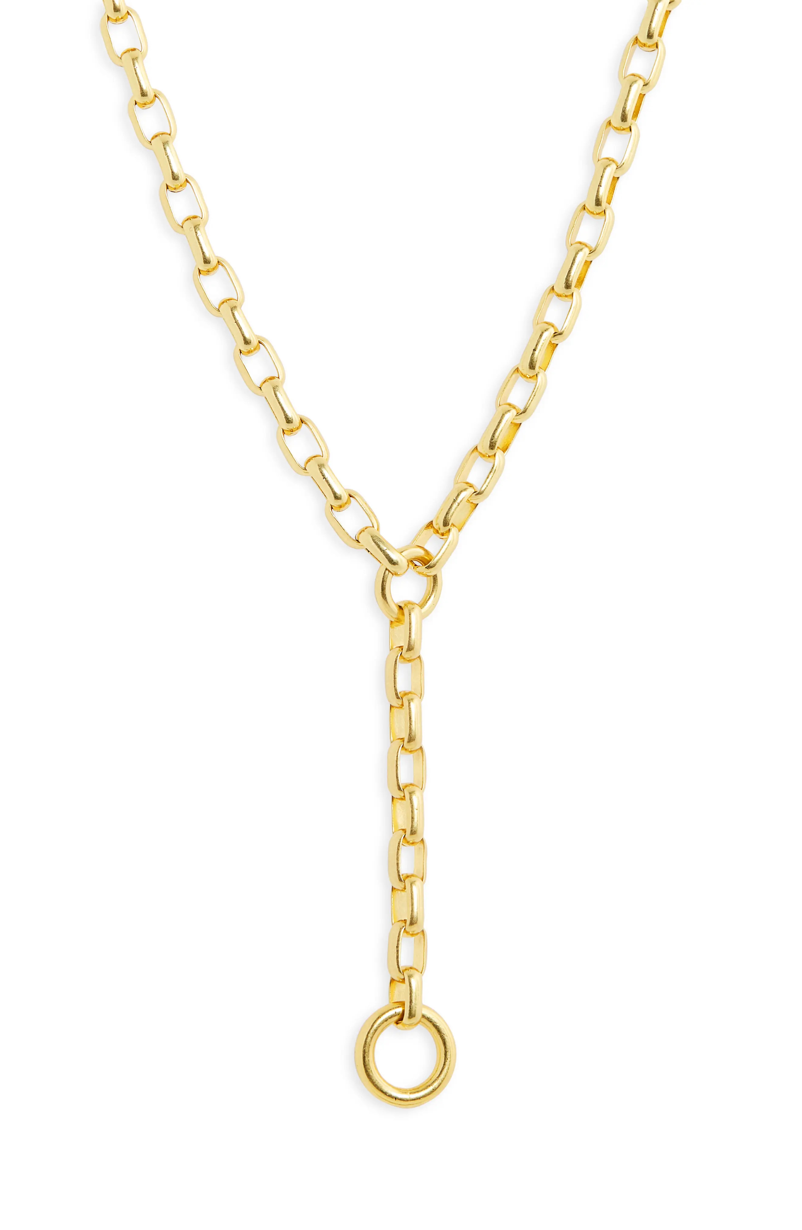 Madewell Chunky Pendant Chain Necklace in Vintage Gold at Nordstrom | Nordstrom