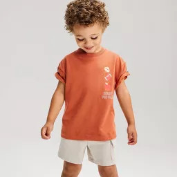 Toddler Boys' Fall Football Oversized Short Sleeve Jersey T-Shirt - Cat & Jack\u2122 Dark Orange ... | Target