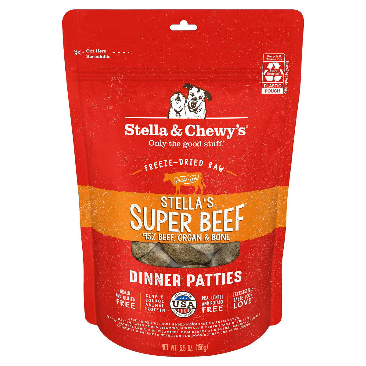 Stella & Chewy's Stella's Super Beef Flavor Patties Dry Dog Food - 5.5oz | Target