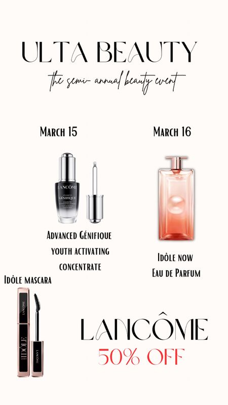 Shop the Lancôme products that are on sale during the Semi annual beauty event! 🫶🏼

#LTKsalealert #LTKstyletip #LTKfindsunder100