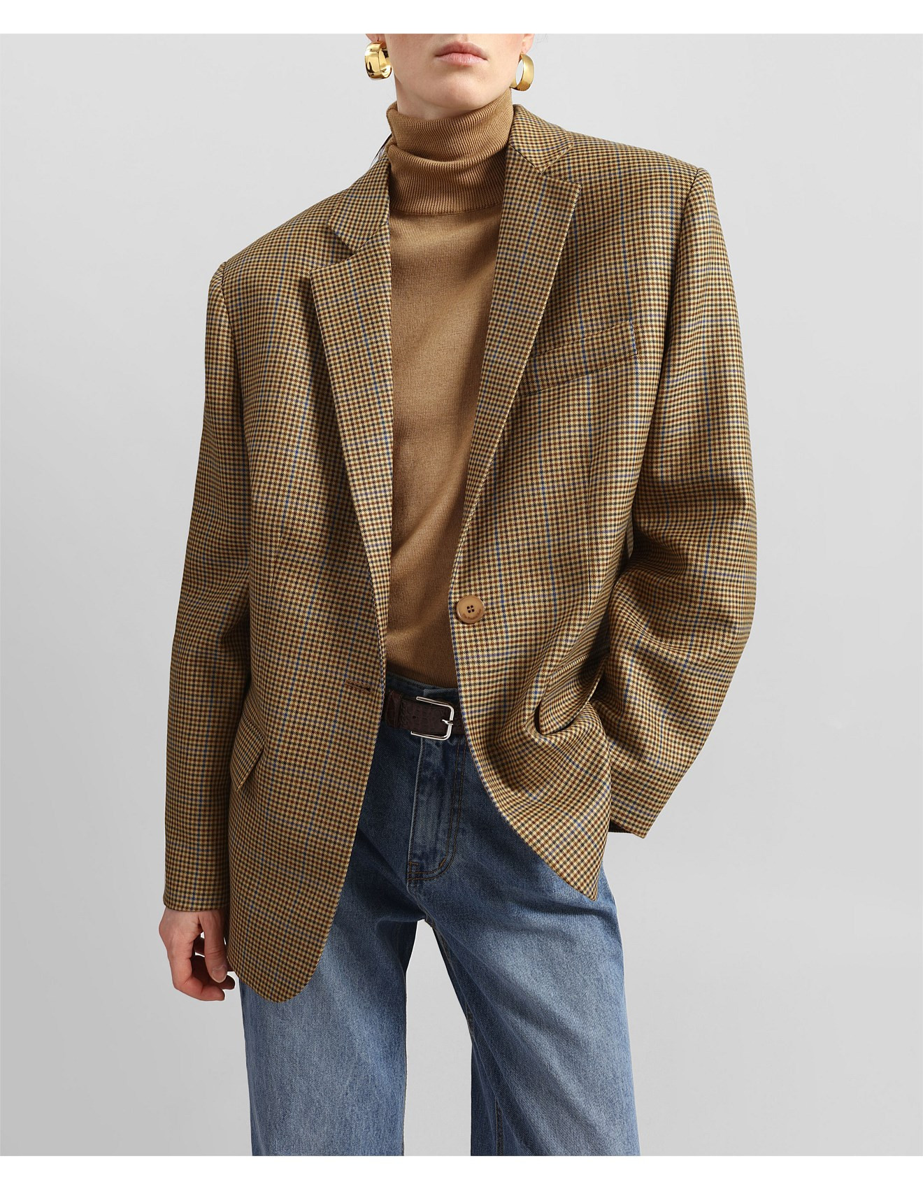 LYRA OVERSIZED HOUNDSTOOTH BLAZER | David Jones (Australia & New Zealand)