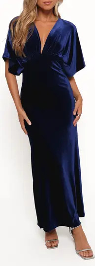 Ricki Plunge Neck Velvet Maxi Dress | Nordstrom