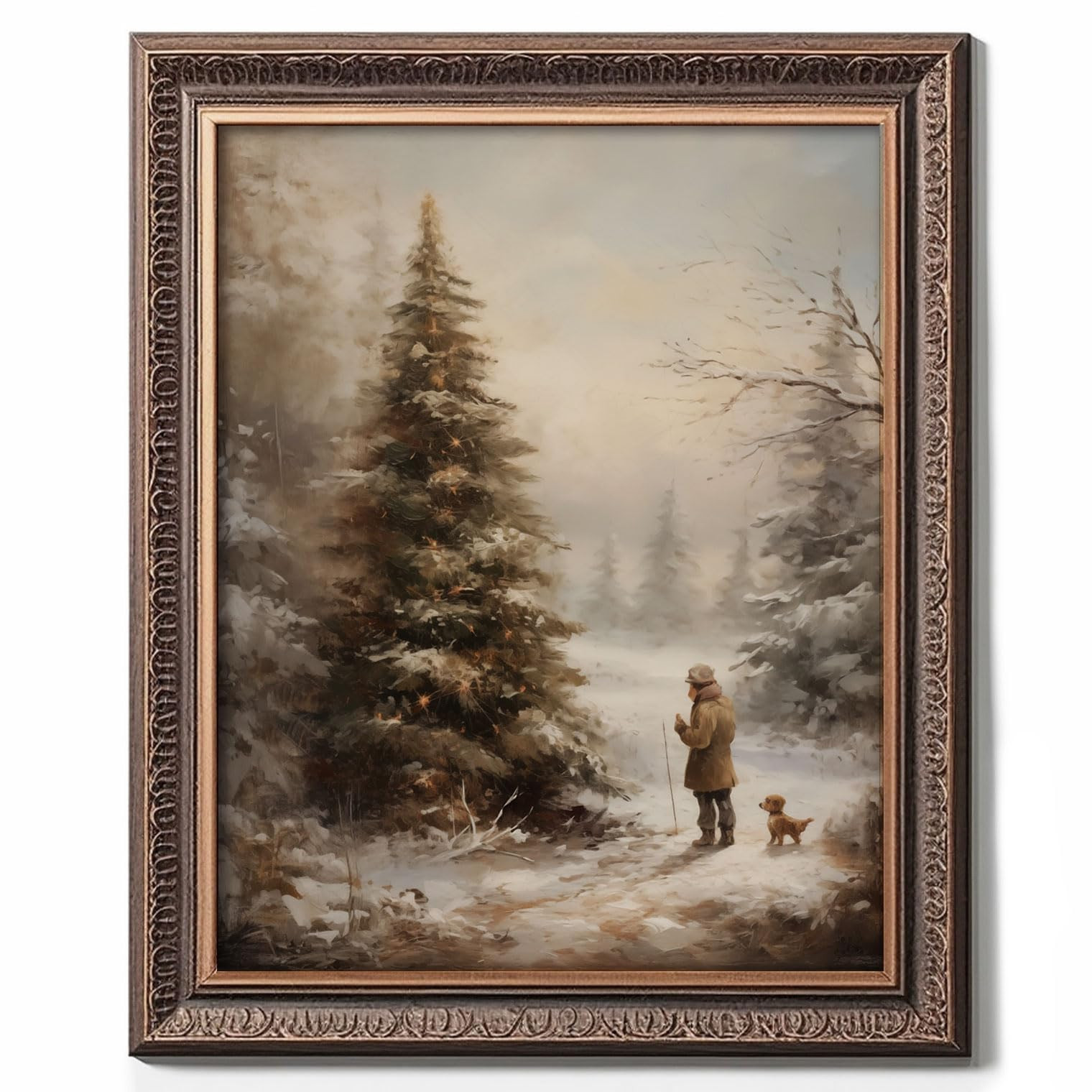 ZEARPT Christmas Wall Art (Christmas Tree Print Unframed, 8x10 inches) | Amazon (US)