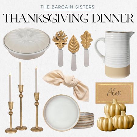 Amazon Thanksgiving Dinner 

| Thanksgiving Tablescape | Candlestick Holders | Dinner Plates Stoneware Pumpkin Baker | Cheese Knives | Pumpkin Place Card Holder | Fall Entertaining 

#LTKSeasonal #LTKhome #LTKparties