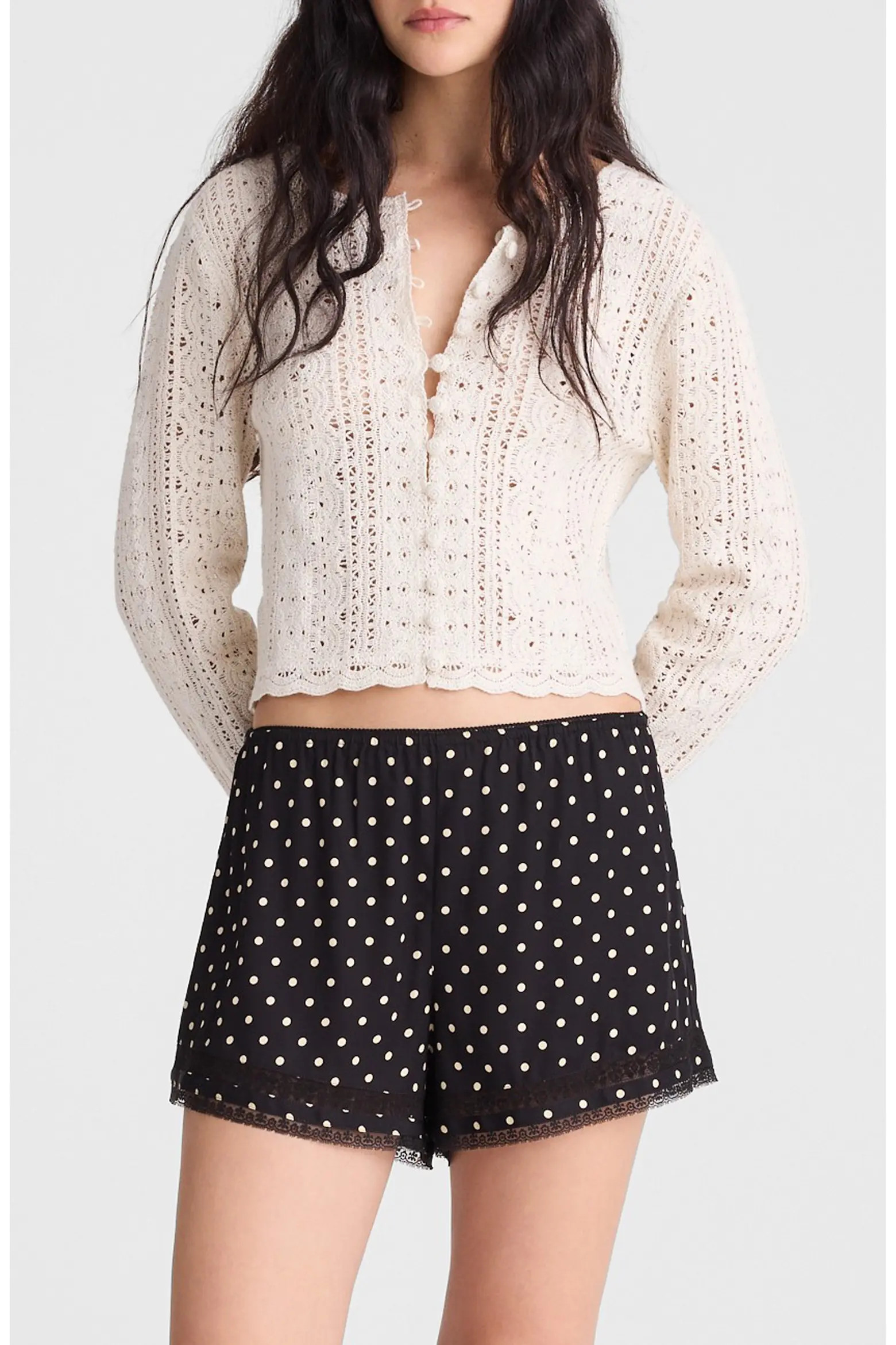 Lace Trim Pull-On Shorts (Women) | Nordstrom | Nordstrom