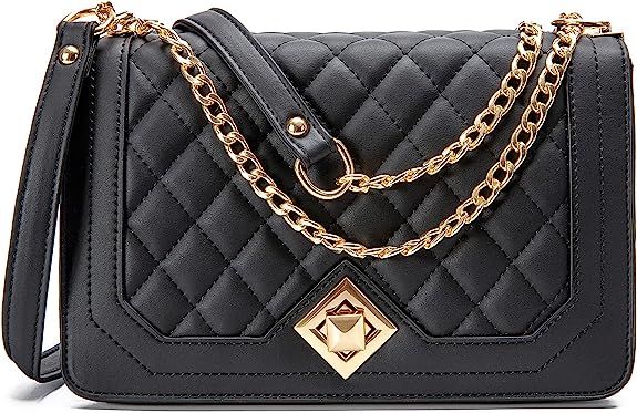 Small Quilted Crossbody Bags for Women Handbag Lightweight Shoulder Bag and purse for Women Retro... | Amazon (US)