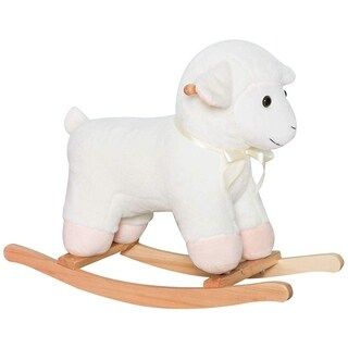 Lamb Rocking Horse Sheep, Nursery Stuffed Animal Ride On Rocker for Kids (White) | Bed Bath & Beyond