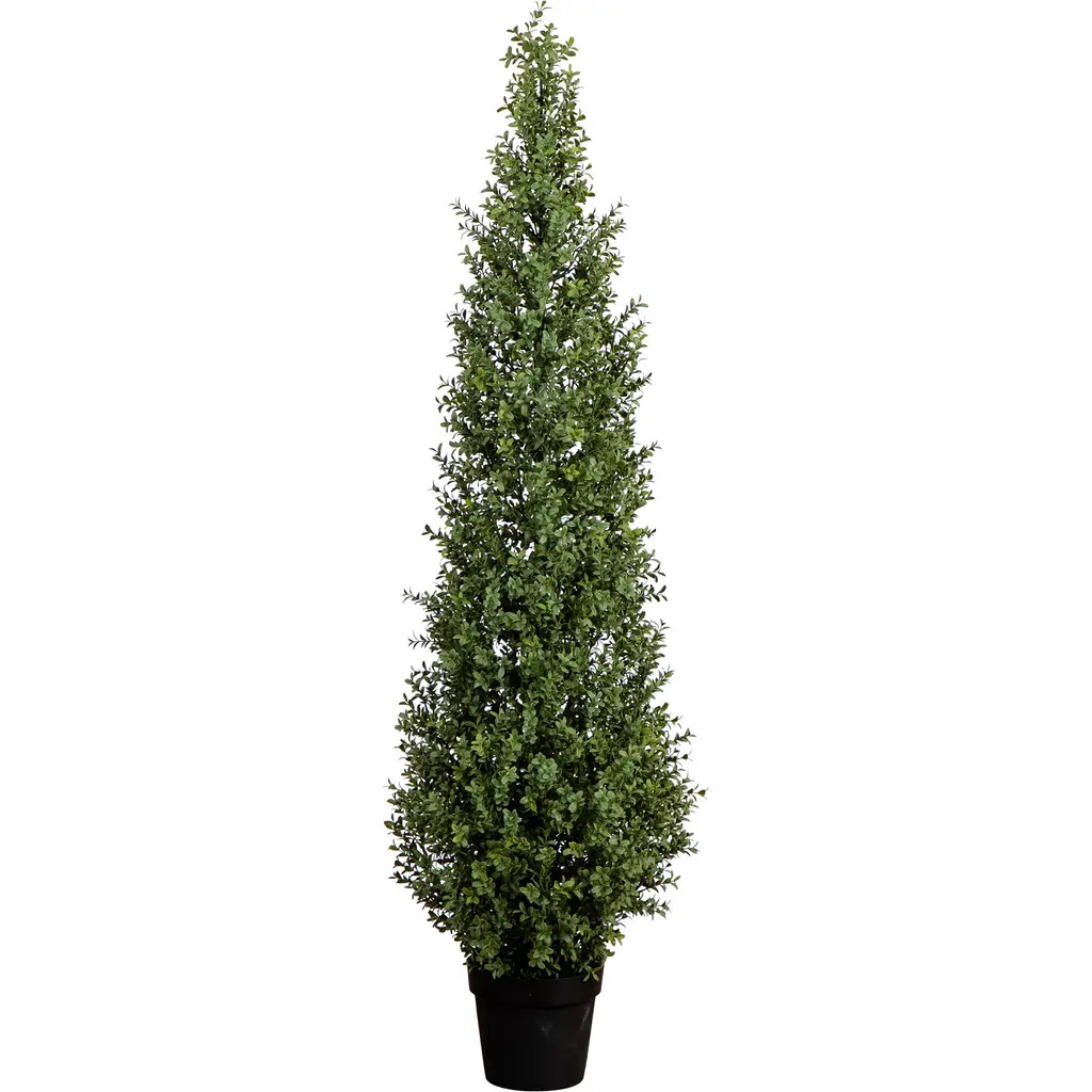 NEARLY NATURAL 5-ft UV Resistant Artificial Boxwood Topiary Tree in Green at Nordstrom | Nordstrom
