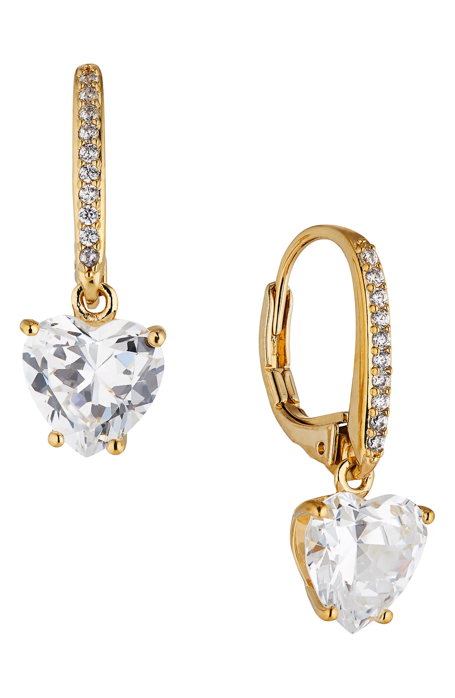 Modern Love Cubic Zirconia Heart Earrings | Nordstrom