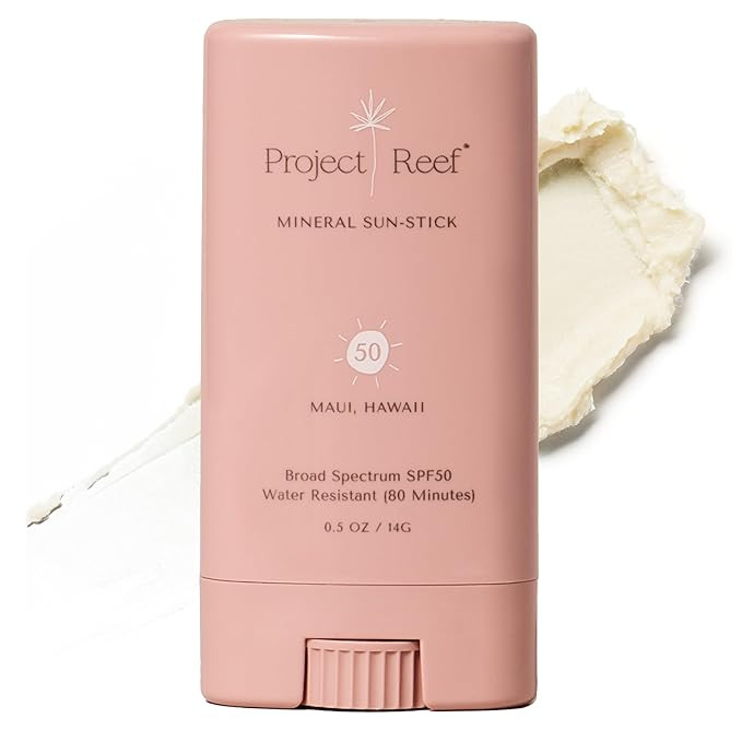 SPF 50 Sheer Mineral Sunscreen Stick - Vegan, Reef Safe, Non-Nano Zinc, Face Sunblock Stick, No W... | Amazon (US)