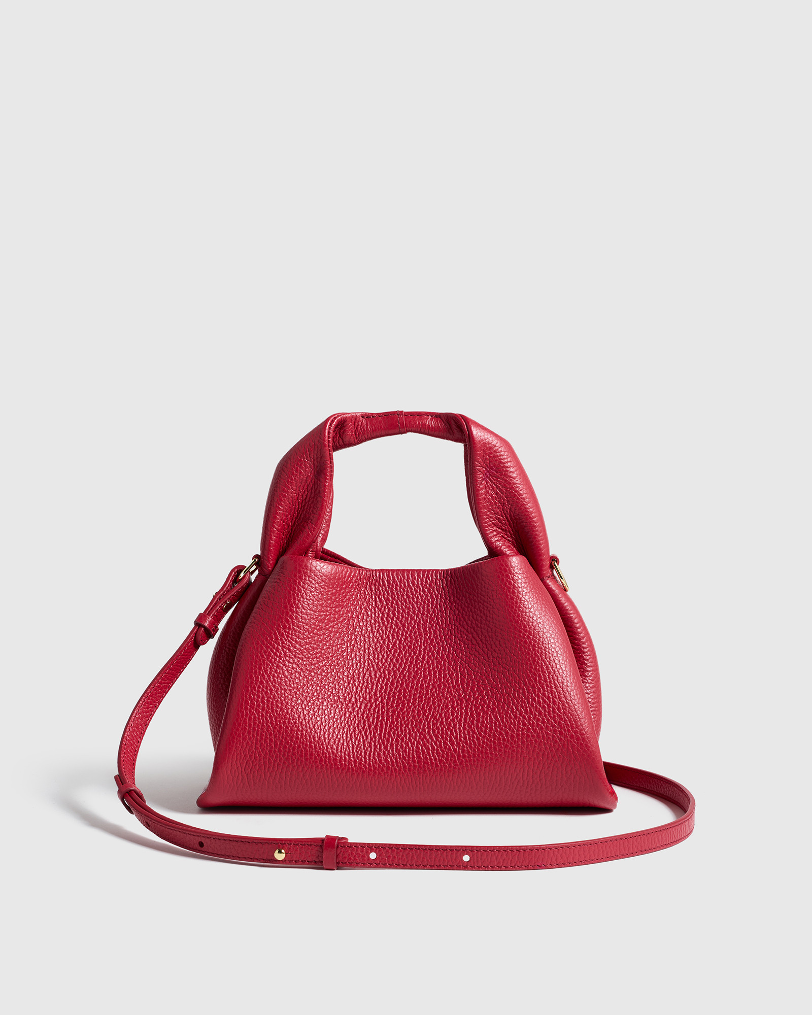 Quince | Women's Italian Leather Trapeze Crossbody in Cognac | Quince