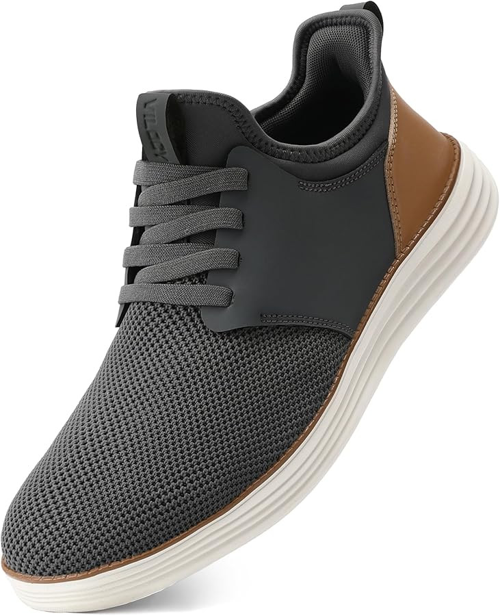 VILOCY Mens Slip On Casual Dress Shoes Hands Free Laceless Fashion Sneakers Comfortable Mesh Tenn... | Amazon (US)