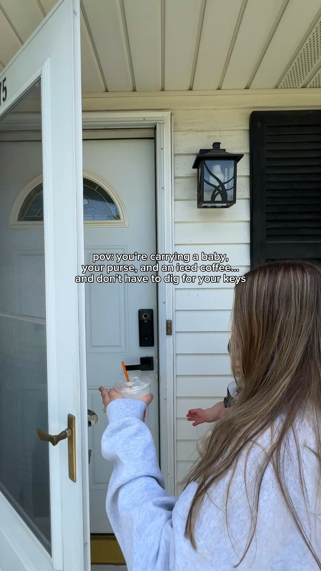 this is probably one of the best things we’ve added to our house 😂

i’m usually carrying levi, my purse, a coffee, or all 3 at once, so being able to unlock the door without digging around for my keys is so nice

it has a keypad, fingerprint access, a built-in camera doorbell, and i love that it can auto-lock if you’re someone who always second guesses whether you locked the door 😅

plus there’s no monthly subscription fee, which was a huge bonus for us

linked if you want to check it out 🤍

#momlife #homefinds #amazonfinds #smarthome