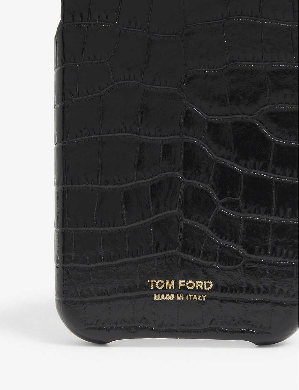 TOM FORD Logo-print leather Iphone 12 pro phone case | Selfridges