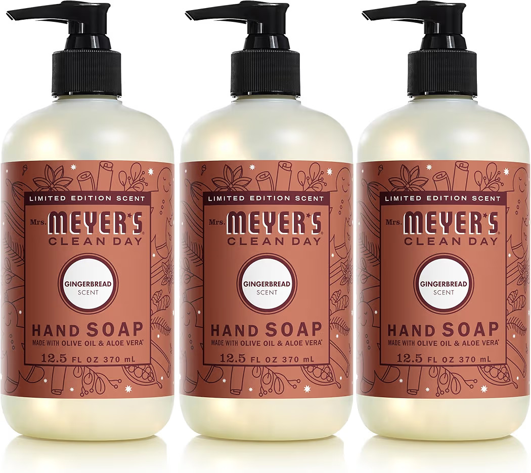 Mrs. MEYER'S CLEAN DAY Liquid Hand Soap, Gingerbread Scent, 12.5 fl oz (Pack of 3) | Amazon (US)