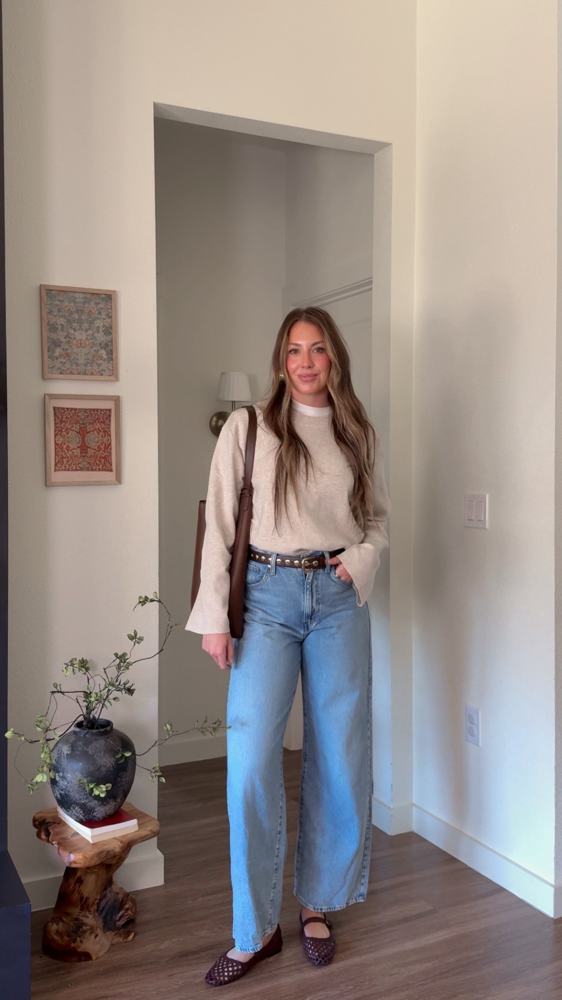 Casual fall outfit idea as a rectangle body type 5’10 size 6/8 girlie. Wearing a 28 tall in jeans + medium in sweater 

#LTKSeasonal #LTKTall #LTKStyleTip