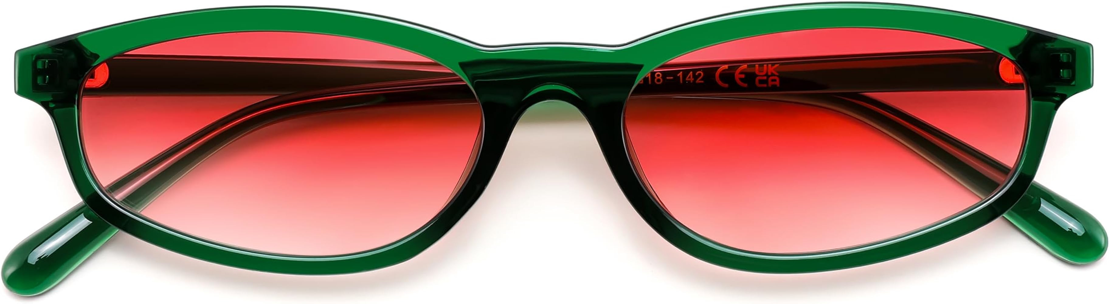 FEISEDY Small Oval Sunglasses for Women Men, Cat Eye 90s Y2k Sunnies, Lightweight Narrow Shades T... | Amazon (US)