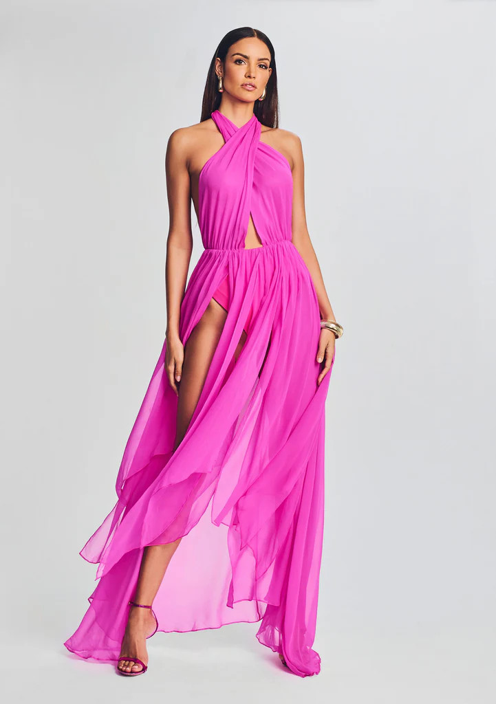 Ina Silk Chiffon Dress | Retrofete