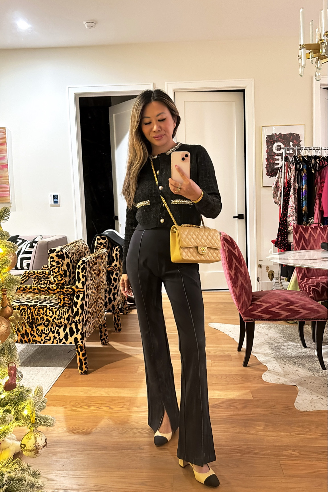 Amazon sweater, Chanel like cardigan, Amazon Chanel like slognbacks, Walmart black leggings all size small 

#LTKHoliday #LTKfindsunder50 #LTKstyletip