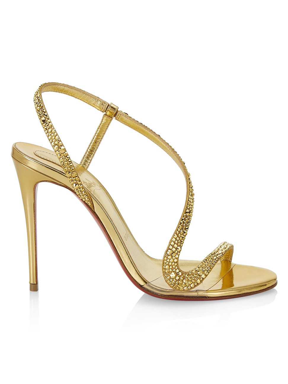 Women's Rosalie 100 Embellished Metallic Suede Slingback Sandals - Gold - Size 5.5 - Gold - Size 5.5 | Saks Fifth Avenue