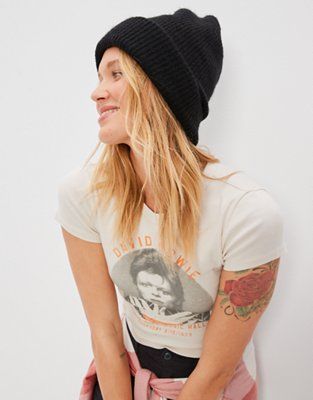 AE Fuzzy Ribbed Bestie Beanie | American Eagle Outfitters (US & CA)