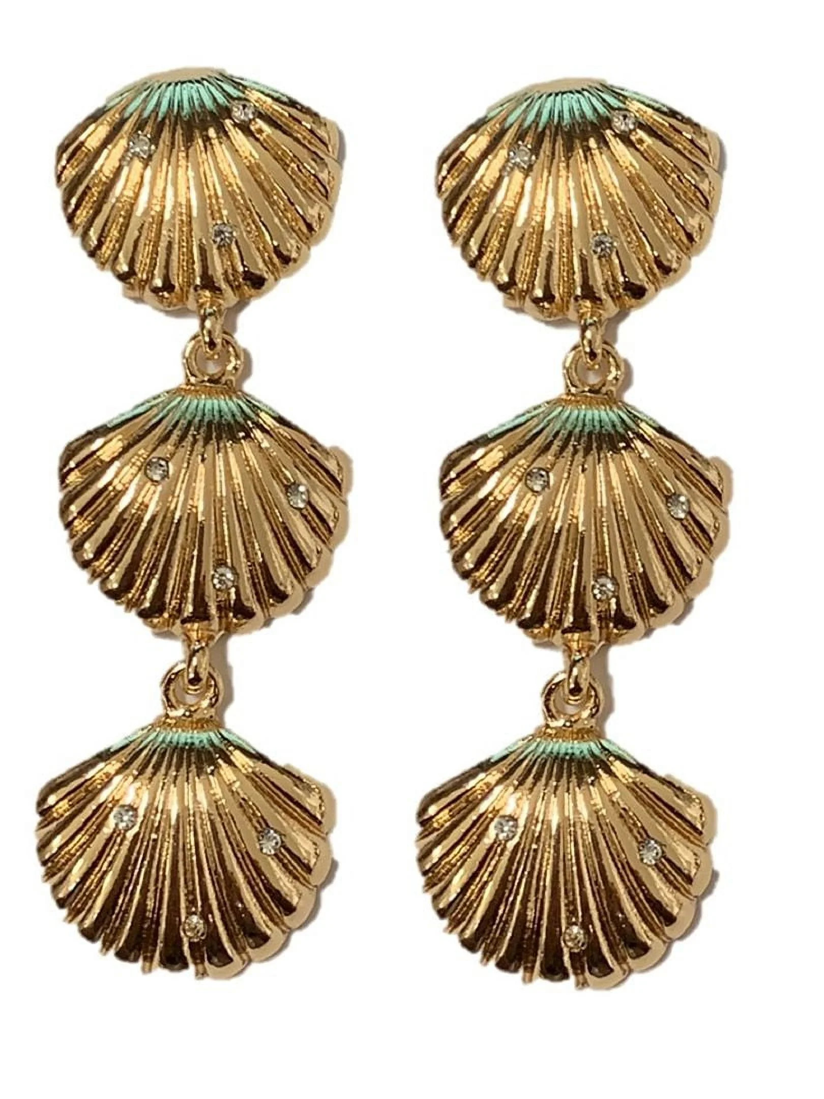 Time and Tru Women's Linear Shell Earring | Walmart (US)