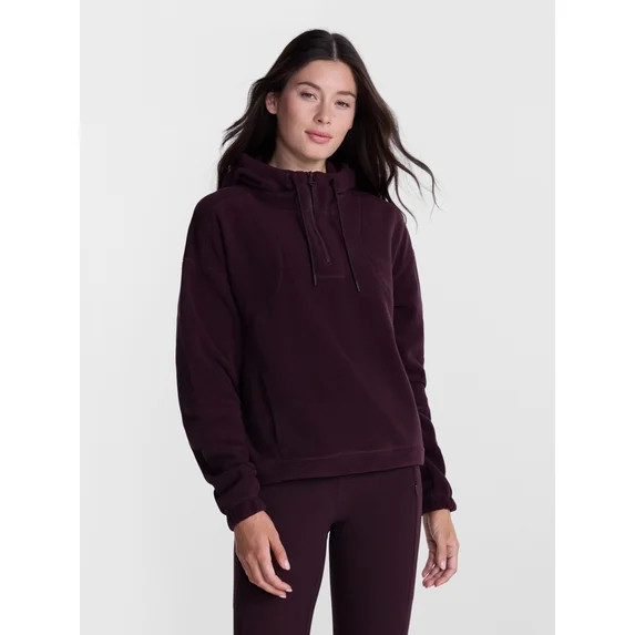 Avia Women's Quarter Zip Fleece Hoodie, Sizes XS-XXXL | Walmart (US)