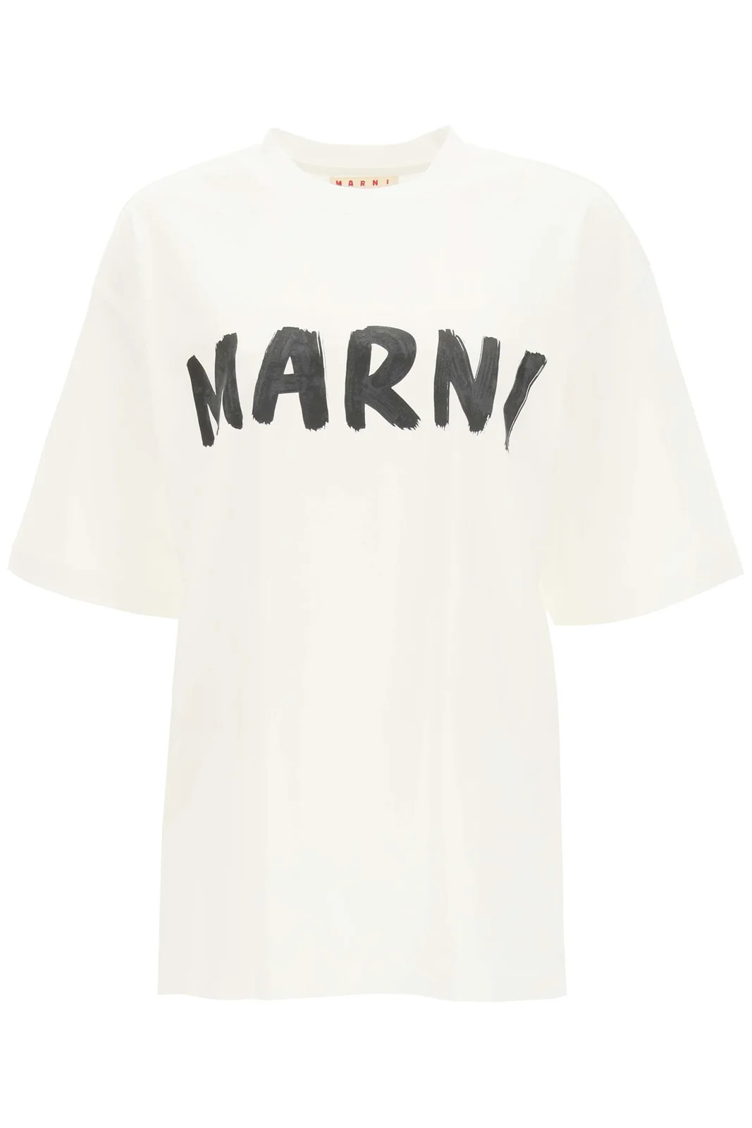 Marni Logo Printed Crewneck T-Shirt | Cettire Global