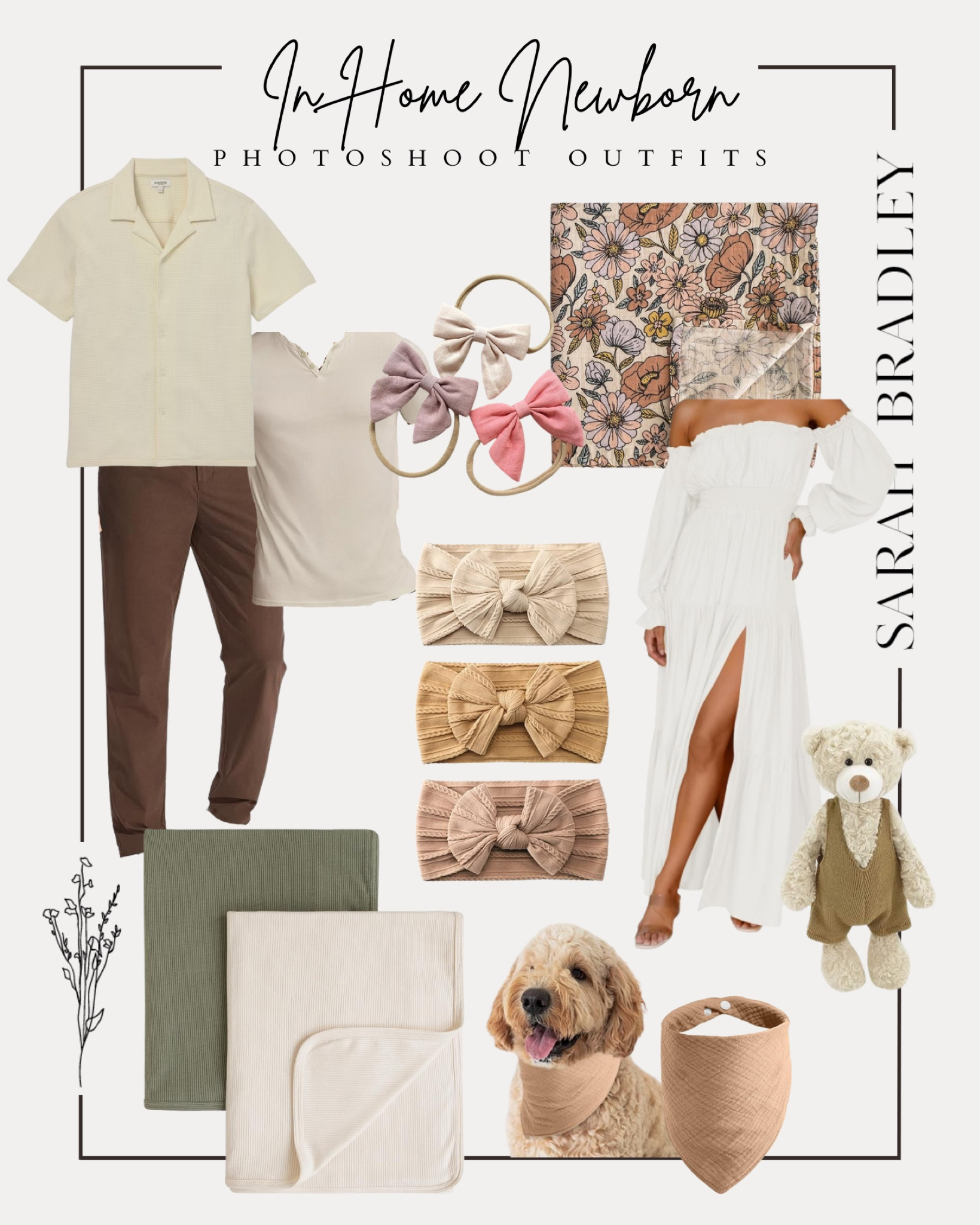 Give me all the warm neutral brown tones for newborn sessions! Add in light cream and whites with play on patterns  

#LTKBump #LTKBaby #LTKFamily
