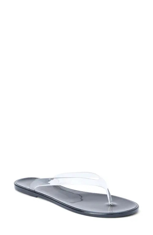 Coconuts by Matisse Olsen Flip Flop in Clear/Black at Nordstrom, Size 6 | Nordstrom