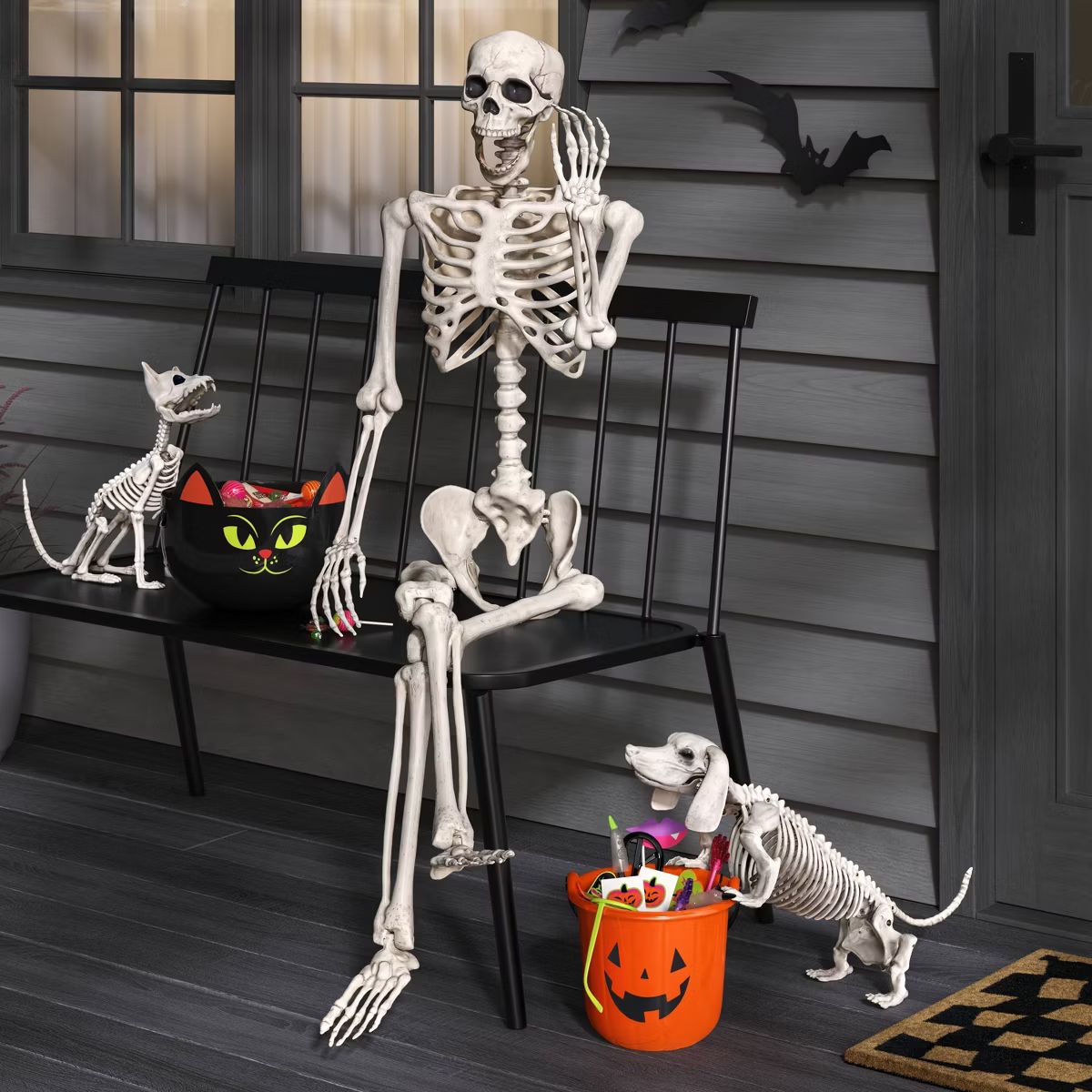 60" Posable Skeleton Halloween Decorative Mannequin: Hyde & EEK! Boutique™, 5ft Indoor/Outdoor ... | Target