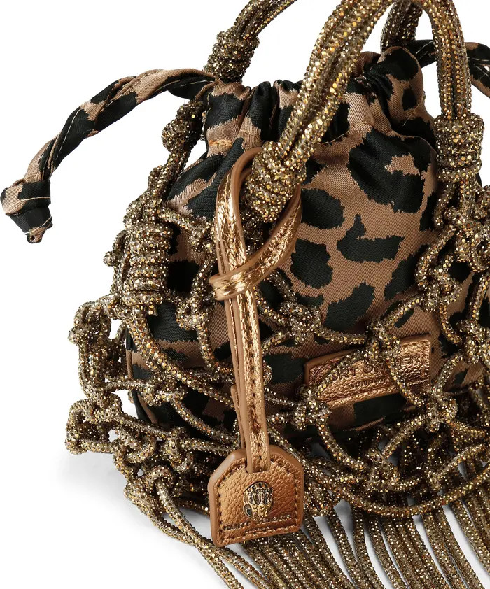 Kurt Geiger London Mini Macramè Crystal Drawstring Bag | Nordstrom | Nordstrom
