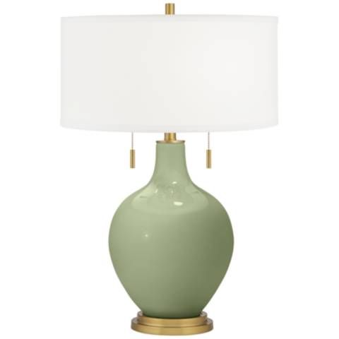 Majolica Green Toby Brass Accents Table Lamp - #95P30 | Lamps Plus | Lamps Plus